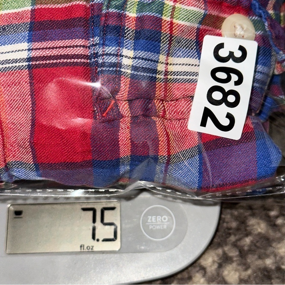 Polo Ralph Lauren Vintage Men’s Size M Red Blue Flannel Plaid Button Down Shirt - Picture 6 of 6